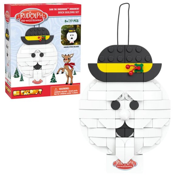 BRICKCRAFT Rudolph the Red-Nosed Reindeer Building Block Kit Christmas Ornaments - Picture 6 of 11
